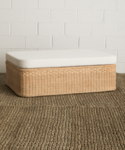 Rattan Ottoman Large